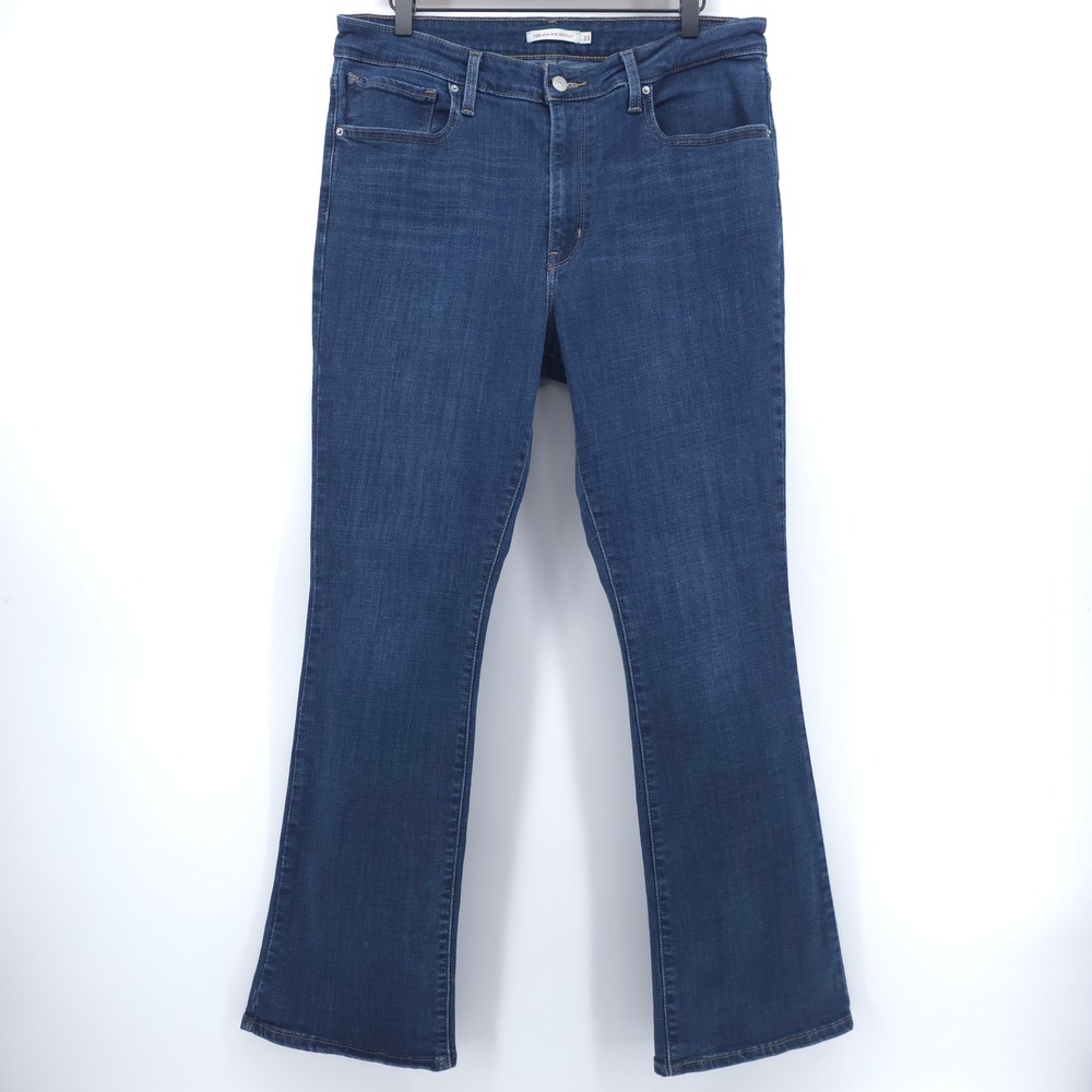 Levi's Womens Jeans 725 High Rise Bootcut 33 Dark Blue Indigo Denim